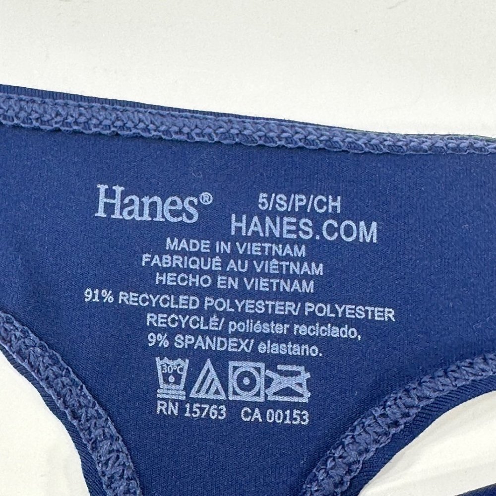 Hanes Women's Size 5 Small Panty Thong Blue New Without Tags - Picture 3 of 6